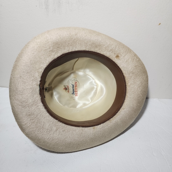 Stetson Imperial 59 7⅜  Long fur felt Fedora  Hat Tan - Picture 4 of 8
